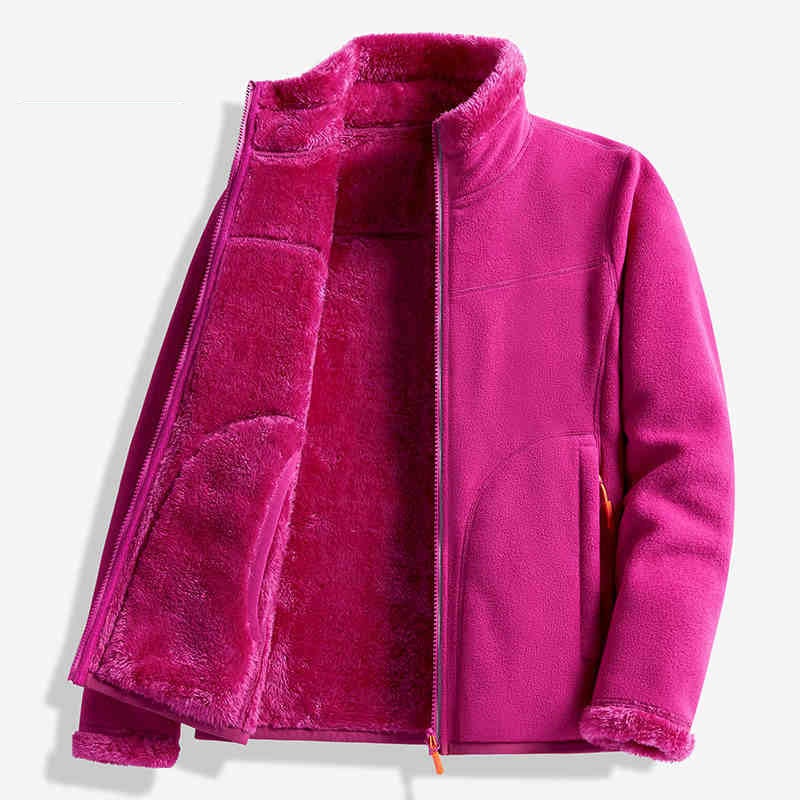 Fleece Jacket For Women And Men, Fleece-Lined Jacket, Coral Fleece Fleece Sweatshirt Jacket, Warm Coral Fleece Jacket - Image 1